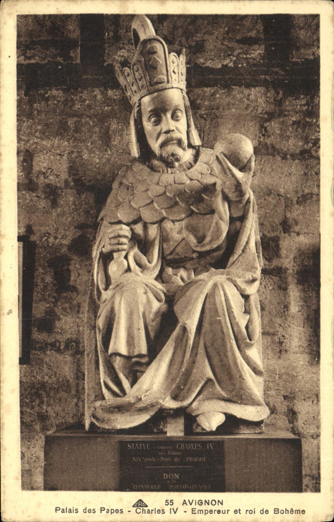 CPA Avignon Palais des Papes Charles IV Empereur et roi de Boheme