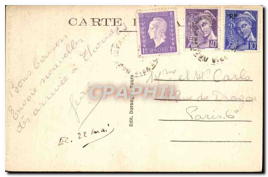 CPA Chatellerault Le Pont Henri IV Sur la Vienne — Rückseite
