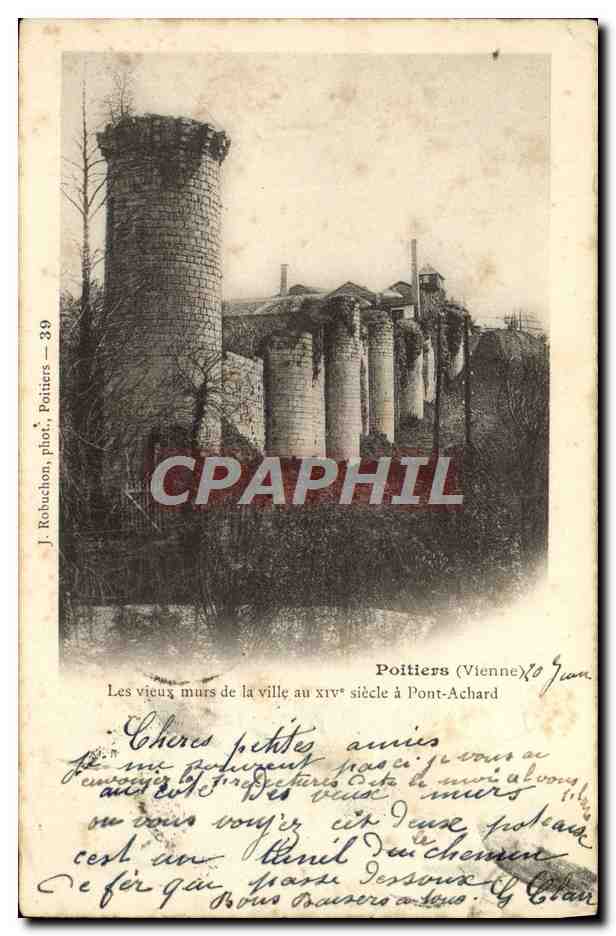 Les vieux murs de la ville au xiv<sup>e</sup> siècle à Pont-Achard — J. Robuchon, phot., Poitiers — n°39