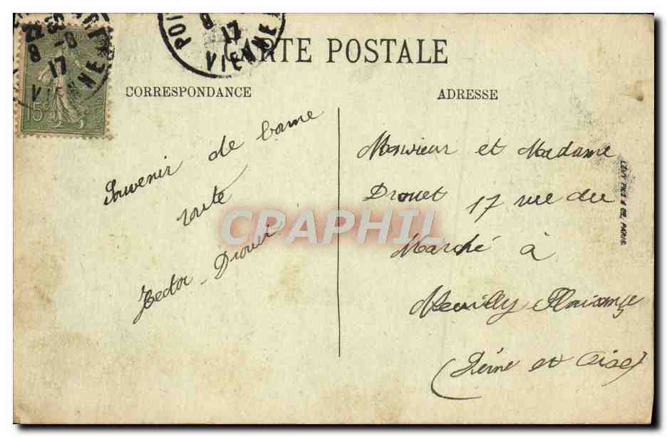 CPA Poitiers Notre Dame des Dunes et les Casernes — Rückseite