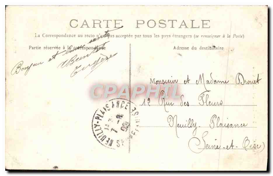 CPA Poitiers Escaliers de la Gare — Verso