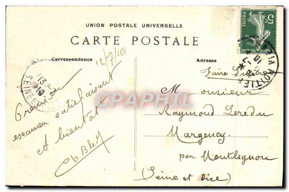 POTTERS (Vienne) — Vallée du Clain — Vue Générale prise du Boulevard Conghy — Cathédrale Saint-Pierre et l'Église Sainte-Radégonde — Julius Rubachon, phot., Poitiers - 508 — Verso