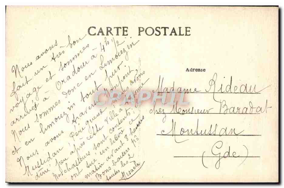 CPA Oradour Sur Vayres L'Eglise Enfants — Rückseite
