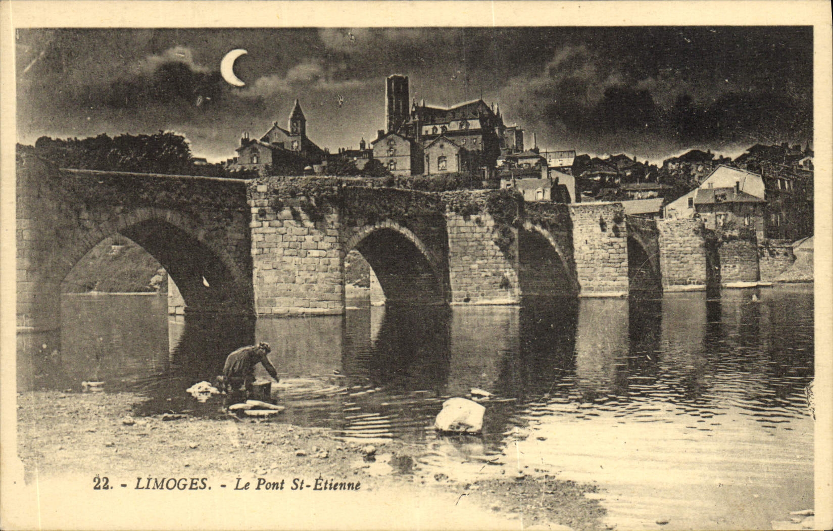 Limoges — Le Pont St-Étienne — éditeur inconnu, n° 22