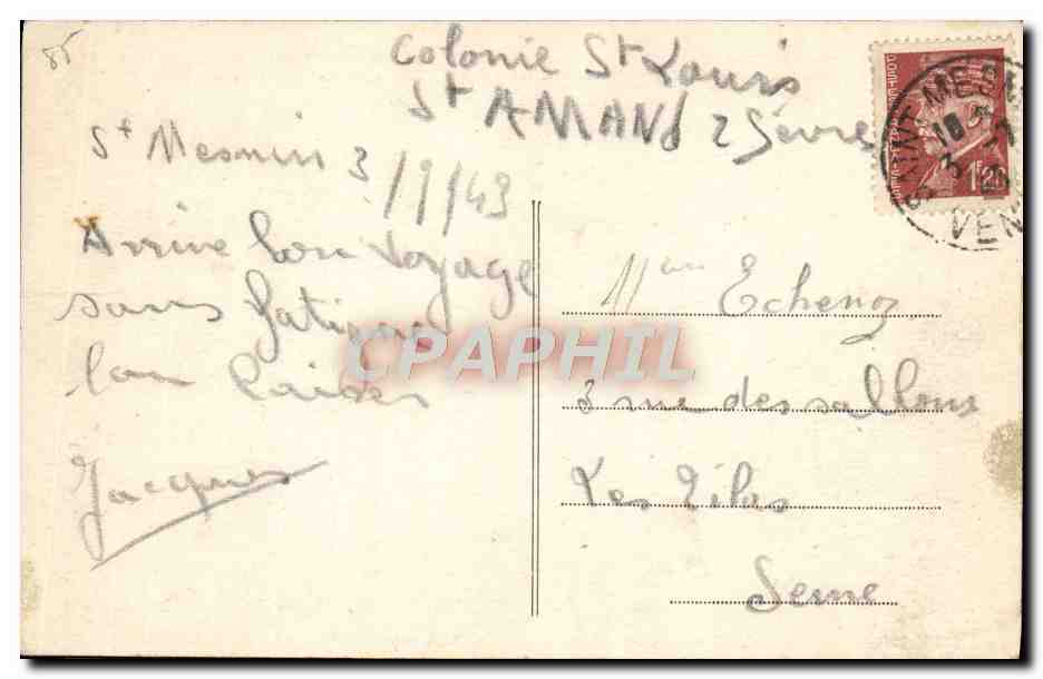 CPA Saint Mesmin le Vieux Chateau de Saint Mesmin la ville pres de Saint Mesmin  — Back