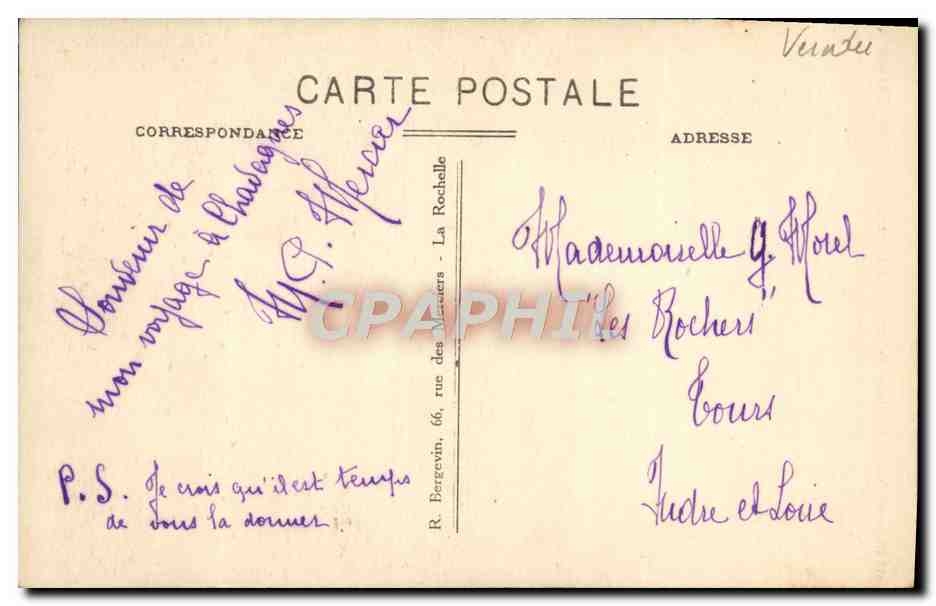 Chavagnes-en-Paillers (Vendée) — La Vierge de la Communauté des Ursulines de Jésus — Back