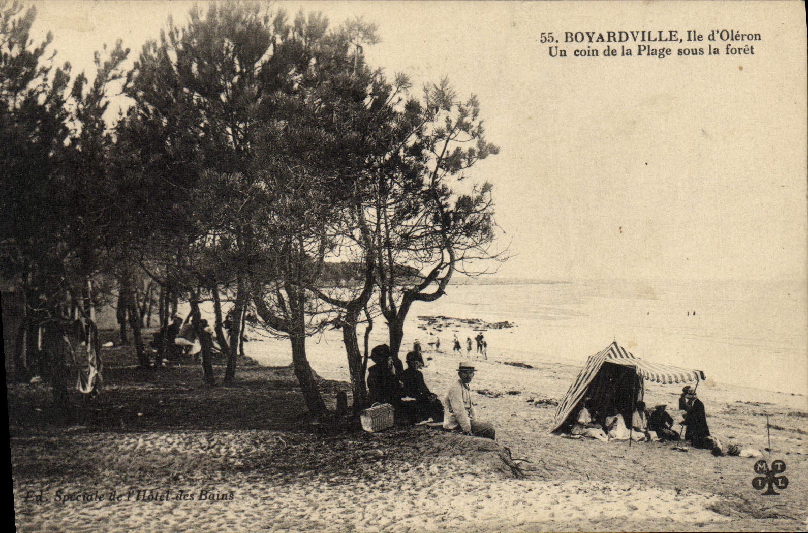 CPA Boyardville Ile d'Oleron Un coin de la plage sous la foret