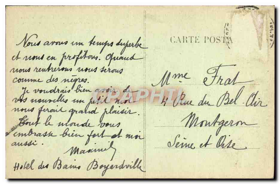 CPA Boyardville Ile d'Oleron Un coin de la plage sous la foret — Rückseite