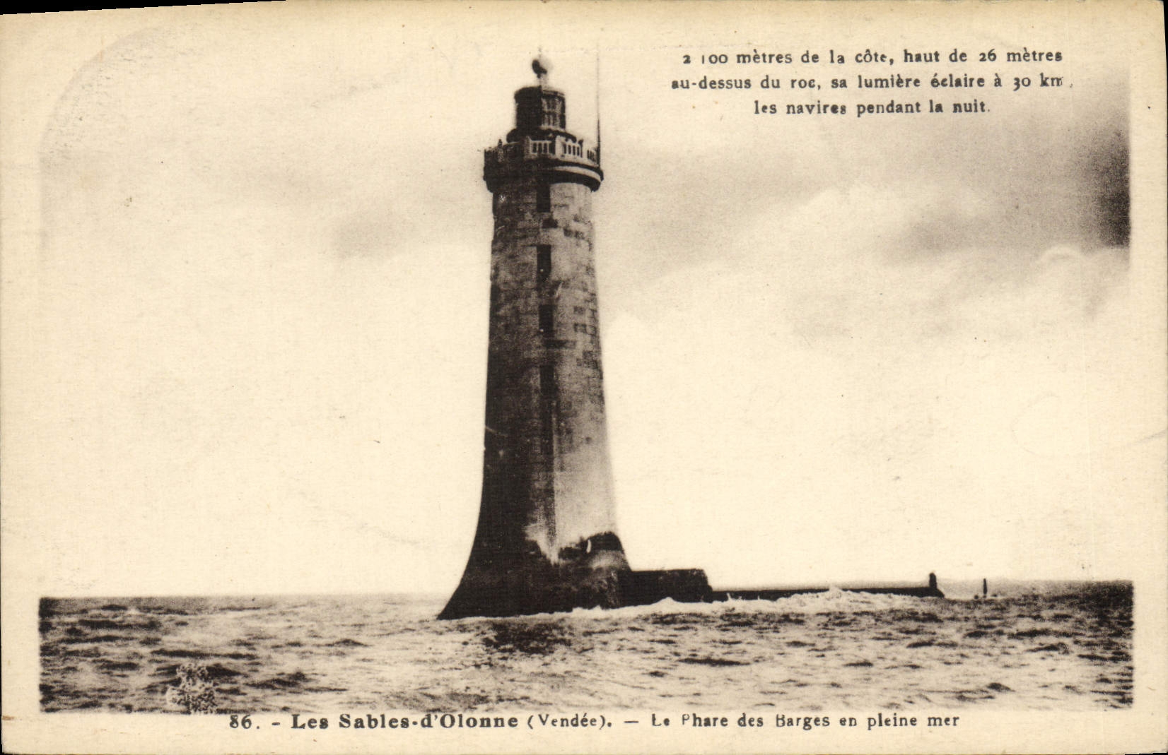 Le Phare des Barges — Les Sables-d'Olonne (Vendée) — J. Nozais, éditeur