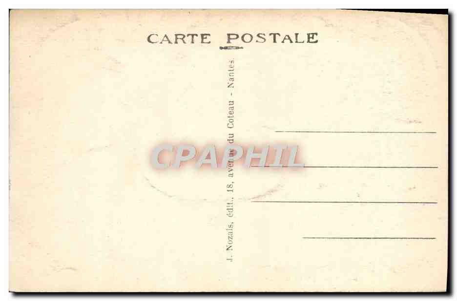 Le Phare des Barges — Les Sables-d'Olonne (Vendée) — J. Nozais, éditeur — Verso
