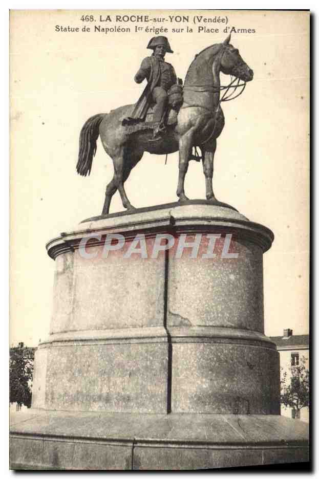 LA ROCHE-sur-YON (Vendée) — Statue de Napoléon Ier érigée sur la Place d'Armes — Imp. Jehly