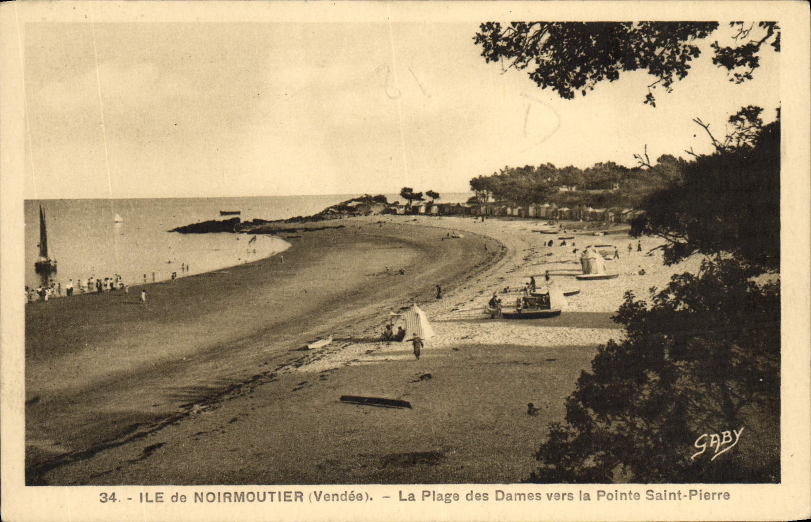 CPA Ile de Noirmoutier La Plage des Dames Vers la Pointe Saint Pierre