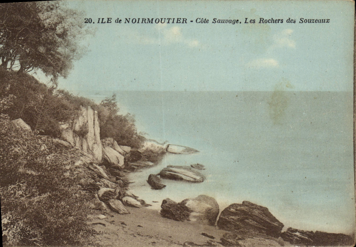 CPA Ile de Noirmoutier Cote Sauvage Les Rochers des Souzeaux