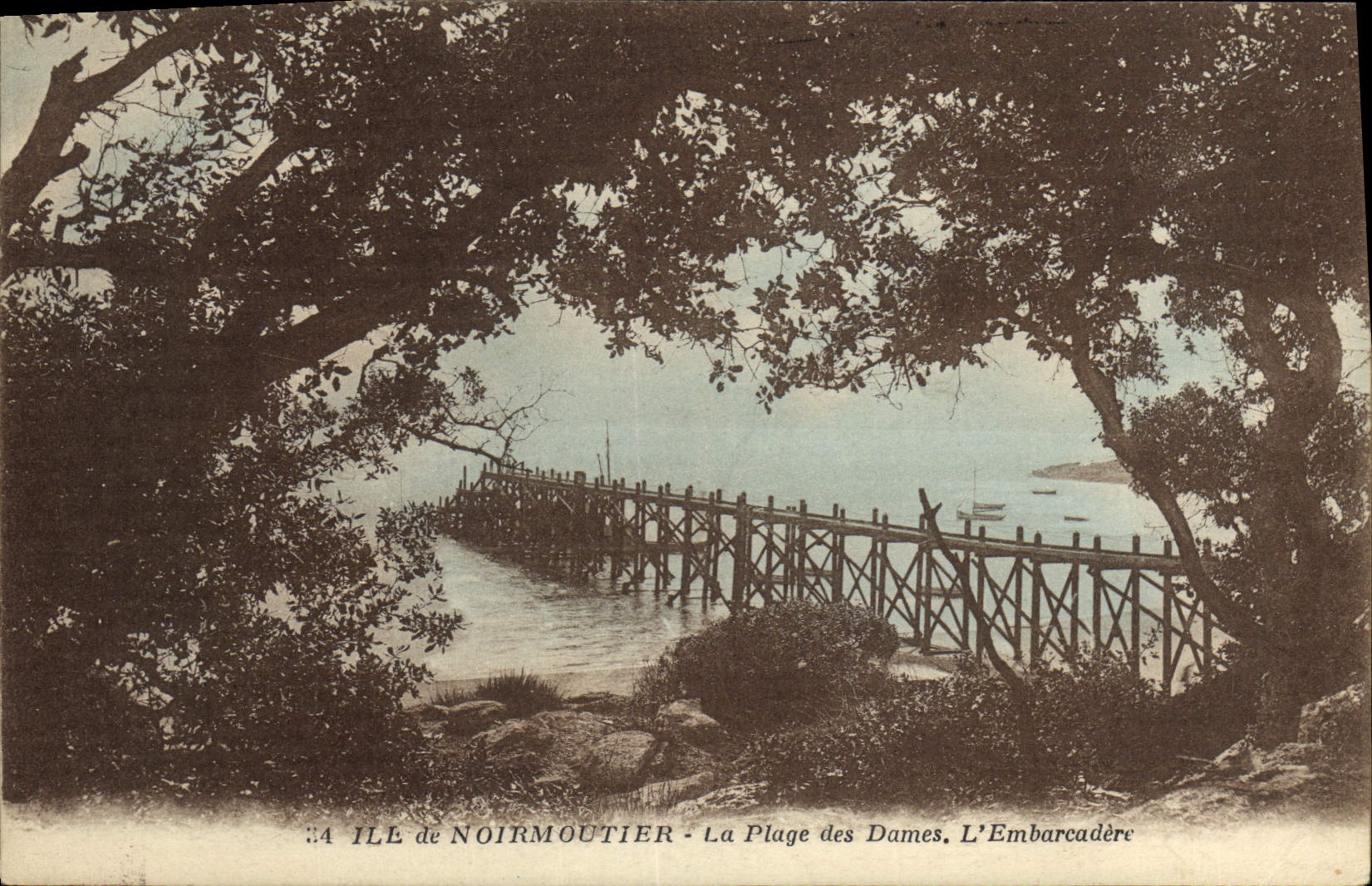 CPA Ile Noirmoutier La Plage des Dames L'Embarcadere
