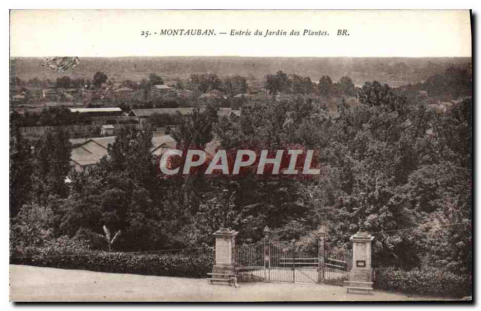 Montauban — Entrée du Jardin des Plantes — Bloc frères, Bordeaux