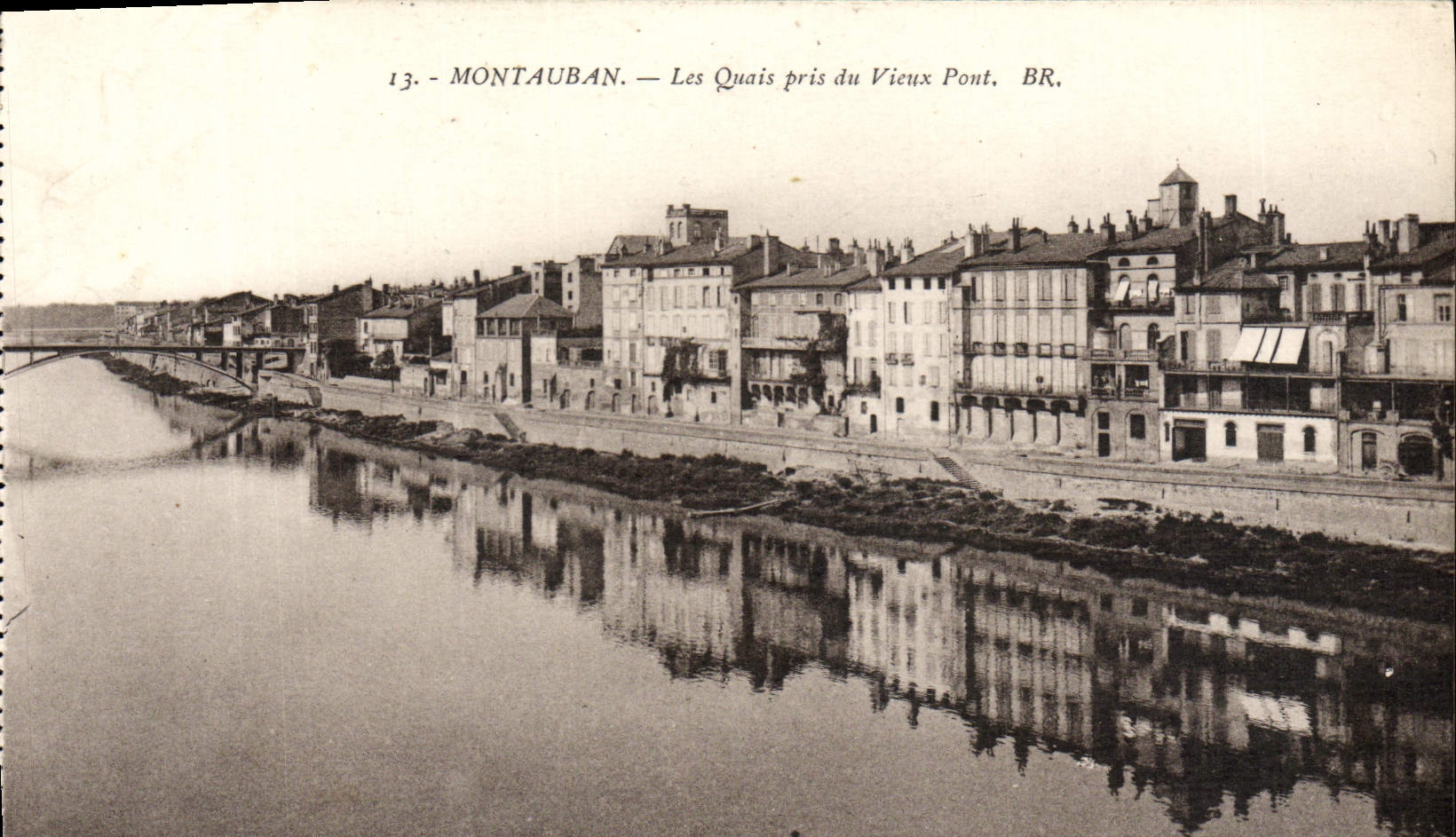 Montauban — Les Quais pris du Vieux Pont — Bloc frères, Bordeaux