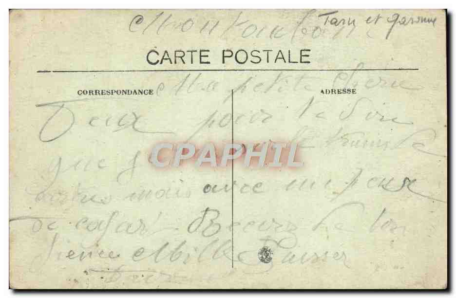 CPA Montauban Bourse Tribunal de Commerce et musee d'histoire naturelle  — Verso