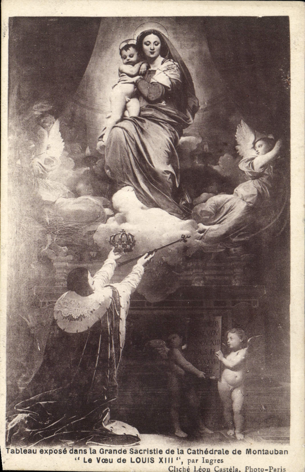 Le Vœu de Louis XIII — Tableau exposé dans la Grande Sacristie de la Cathédrale de Montauban — Cliché Léon Castéla, Photo-Paris