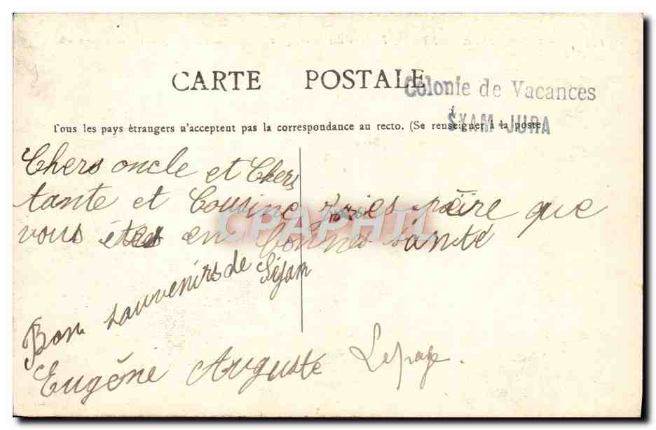 Syam — Rochers des Sarrazins — Edition Bourgeois Frères Chalon-s-S — Reverso