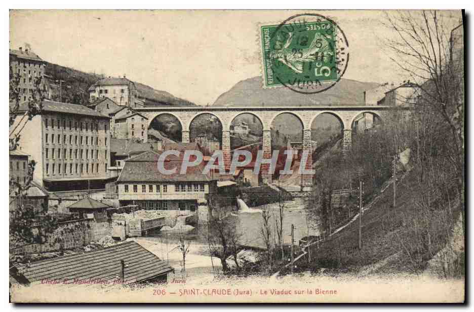 CPA Saint Claude Le Viaduc Sur la Bienne