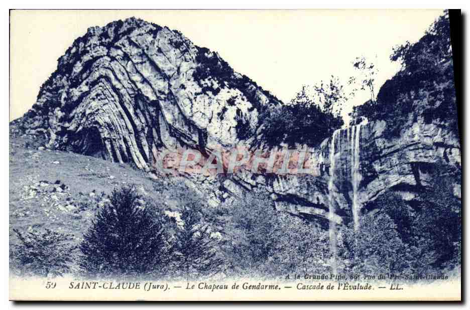 CPA Saint Claude Le Chapeau de Gendarme Cascade de l'Evalude