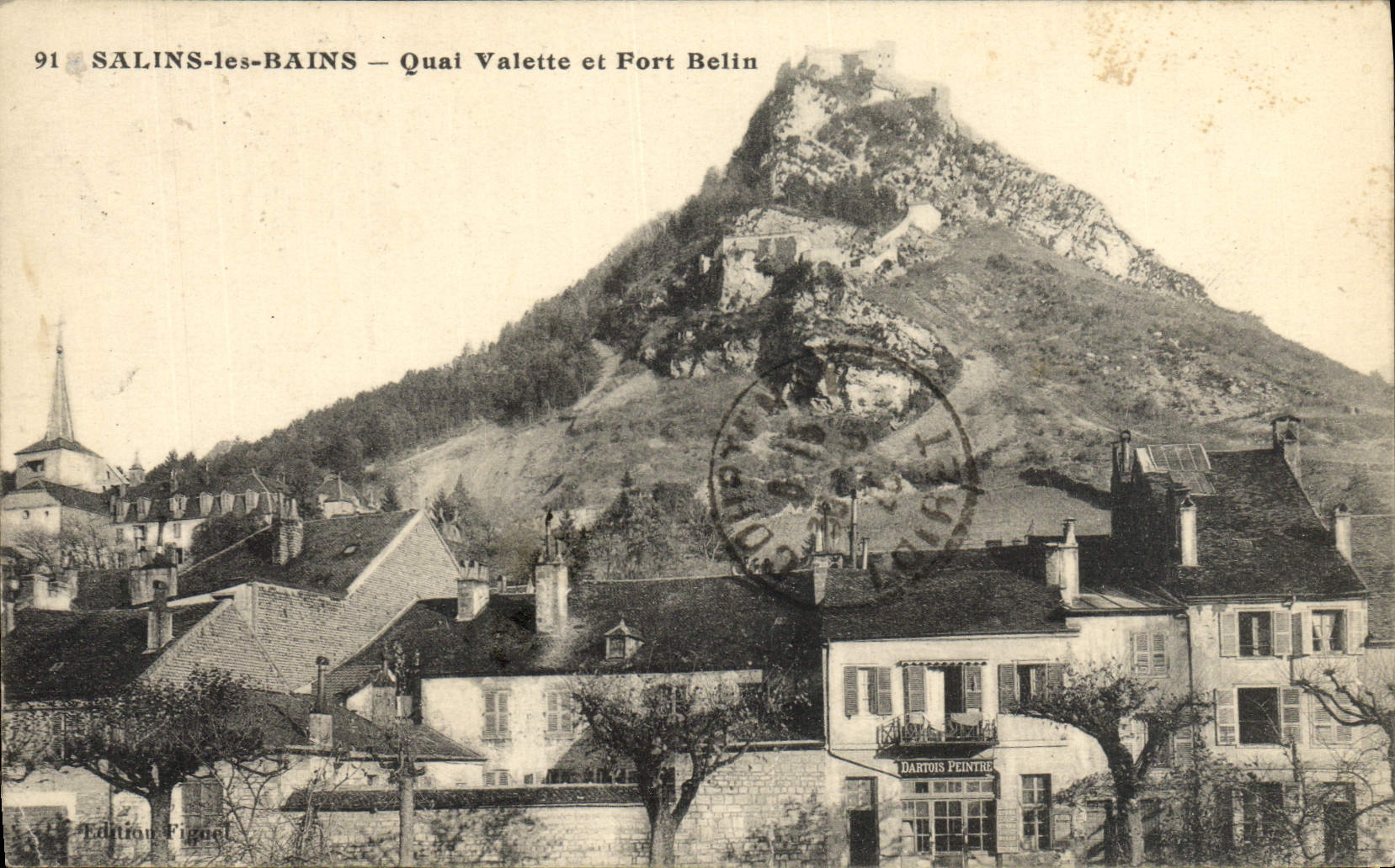 CPA Salins les Bains Quai Valette et Fort Belin