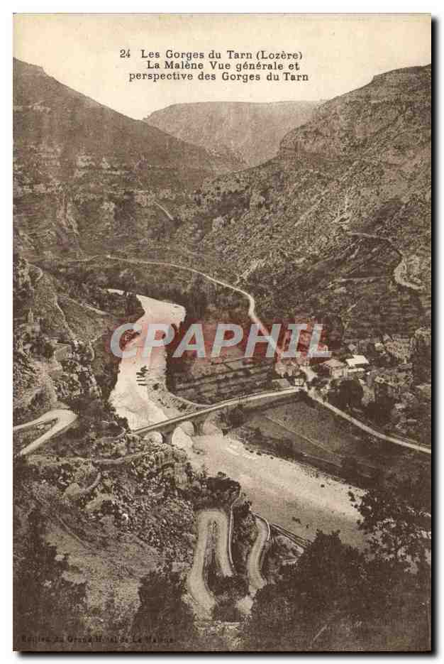 Les Gorges du Tarn (Lozère) — Vue générale et perspective — C. Denue, phot. 4011, T. Gourjou, Marseille