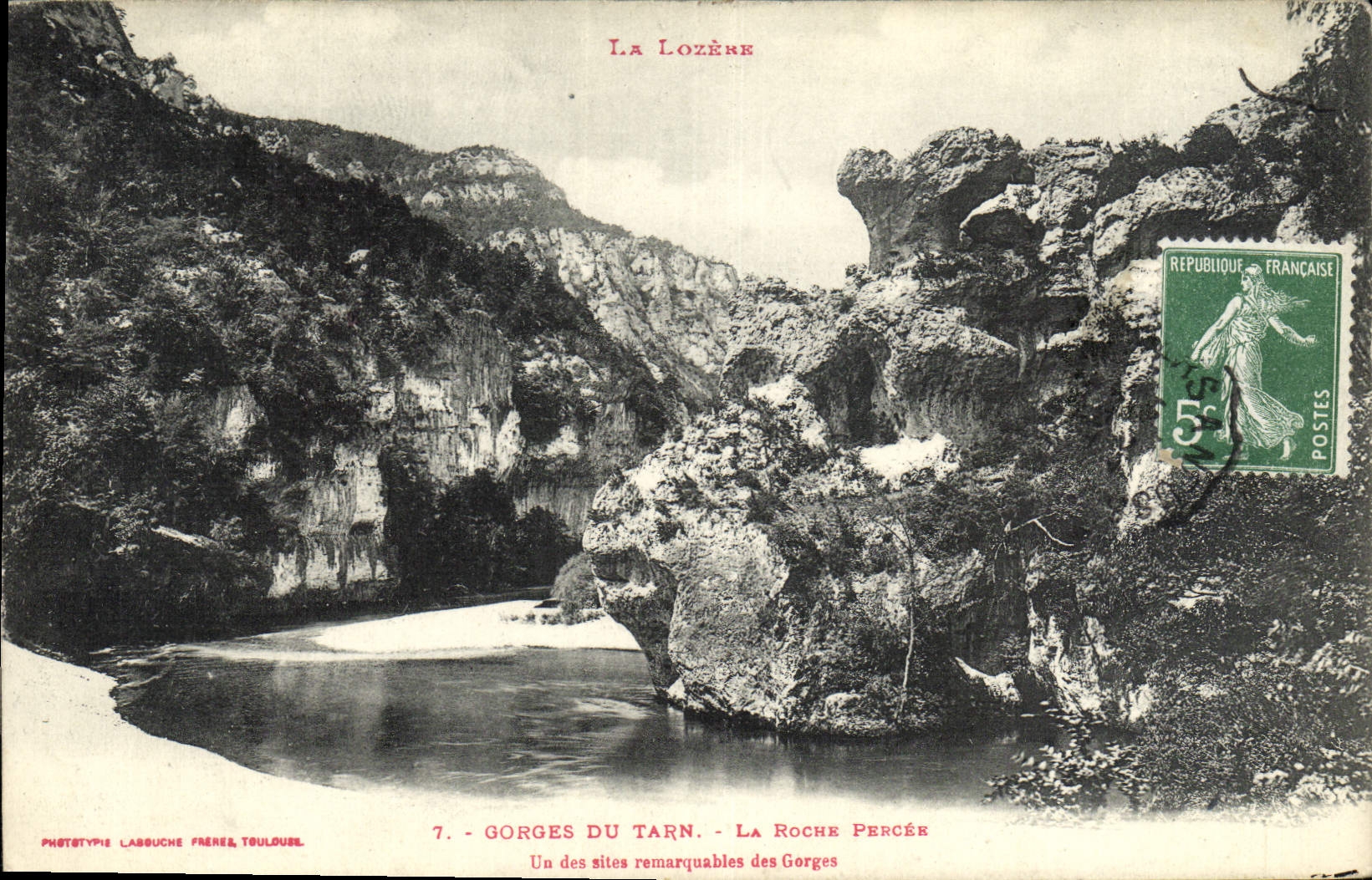 Gorges du Tarn - La Roche Percée — Phototypie Lassbuche Frères, Toulouse, n°7