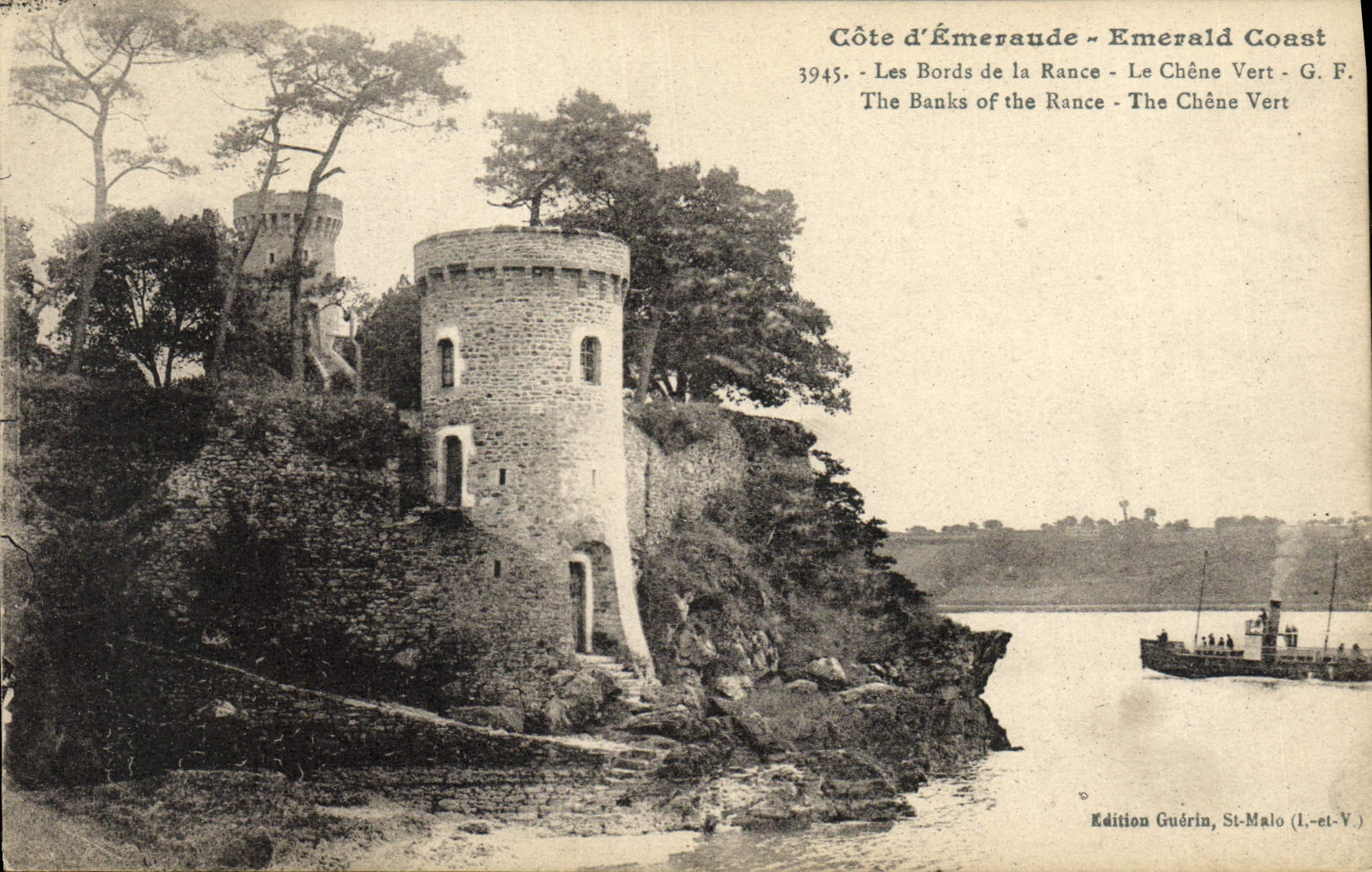 Côte d'Émeraude - Emerald Coast - Les Bords de la Rance - Le Chêne Vert - G.F. - Édition Guérin, St-Malo (L.-et-V.)
