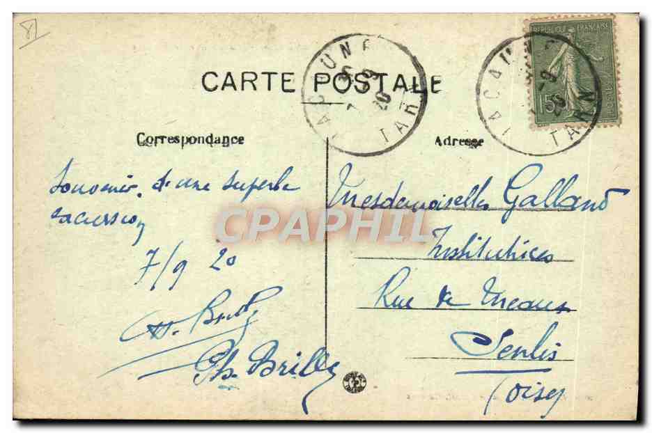 CPA Le Sidobre Prad Castres La Riviere Rochers — Rückseite
