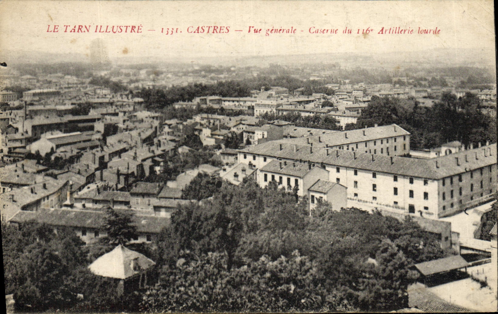 CPA Le Sidobre Prad Castres Vue Generale Caserne du 116eme Artillerie Lourde Militaria