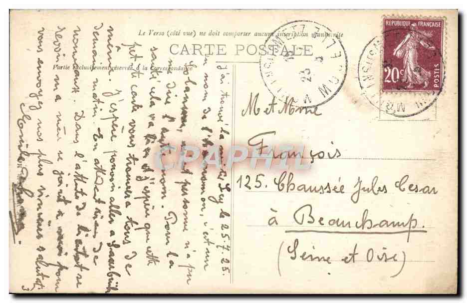 CPA Metz Monument Du Poilu Militaria  — Rückseite