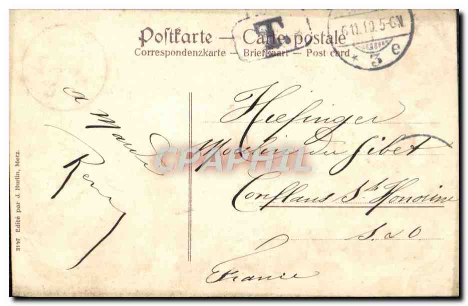 CPA Metz Deutsches Thor Des Allemands — Rückseite