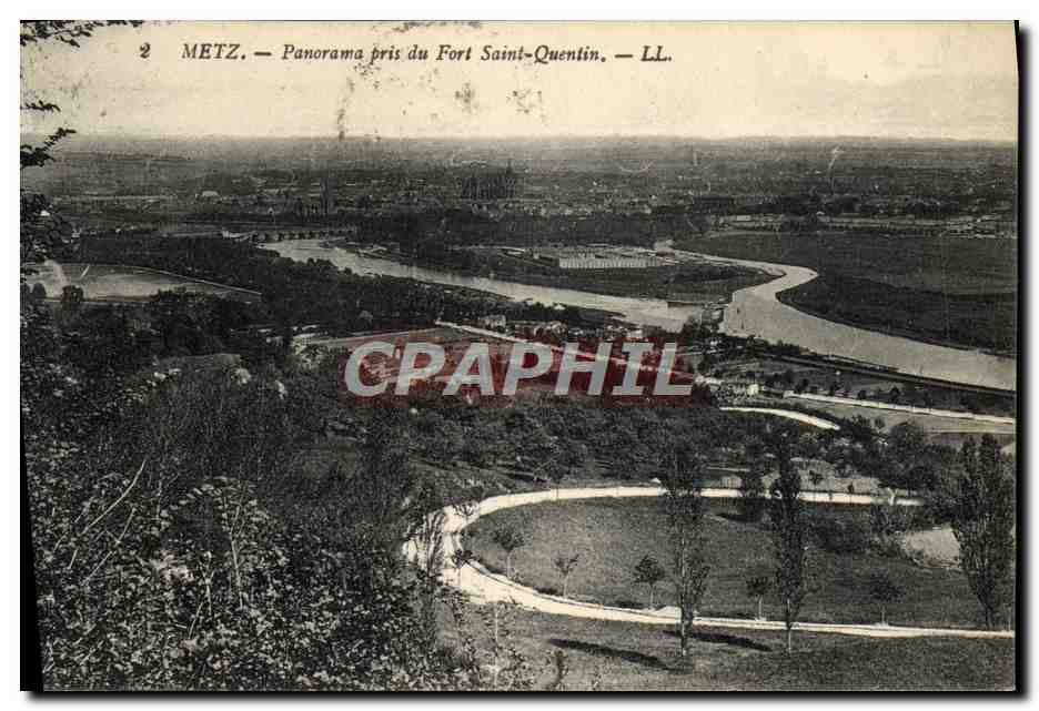 Metz — Panorama pris du Fort Saint-Quentin — LL.