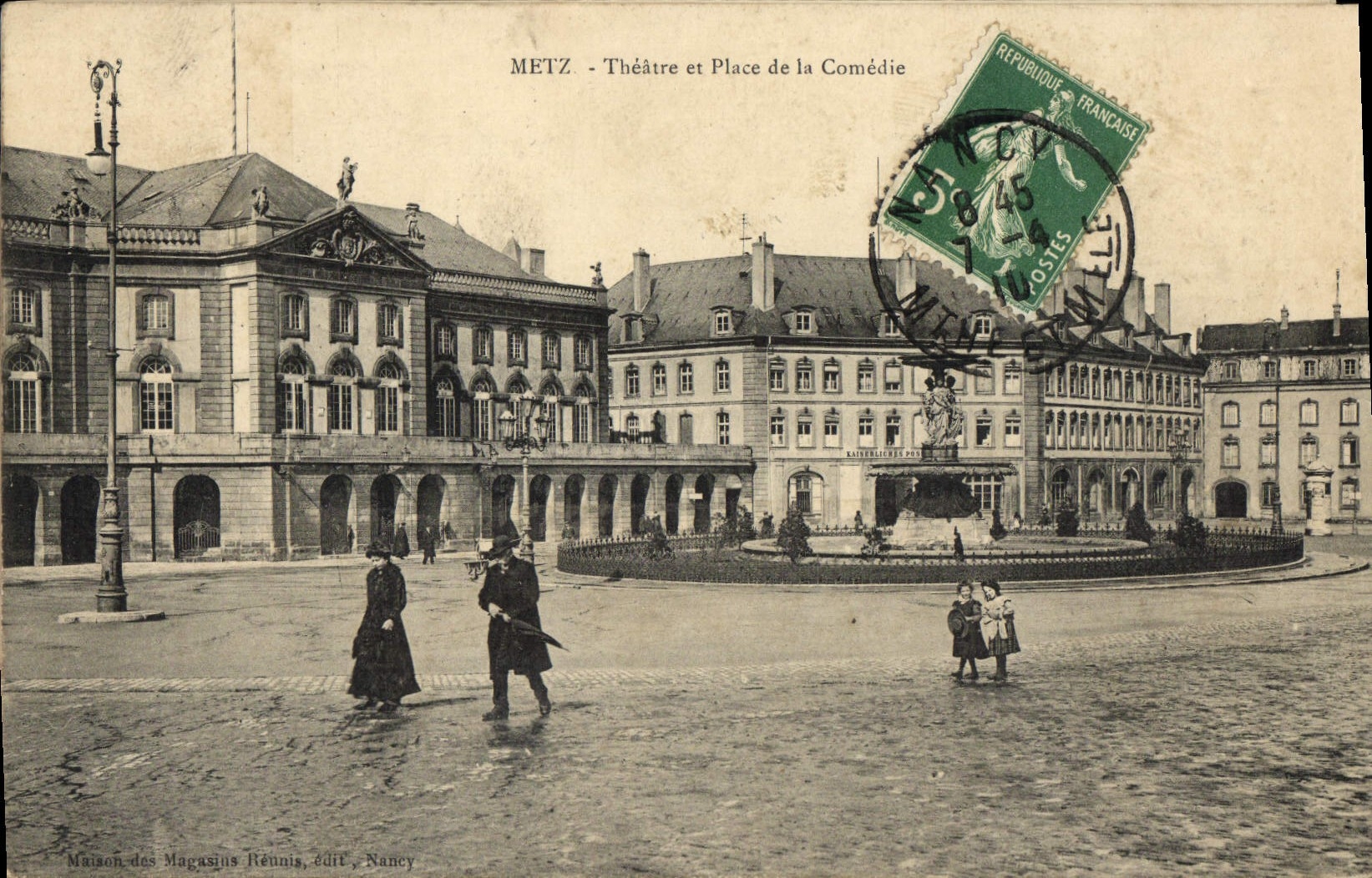 CPA Metz Theatre Et Place De La Comedie