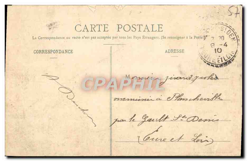 CPA Metz Theatre Et Place De La Comedie — Verso