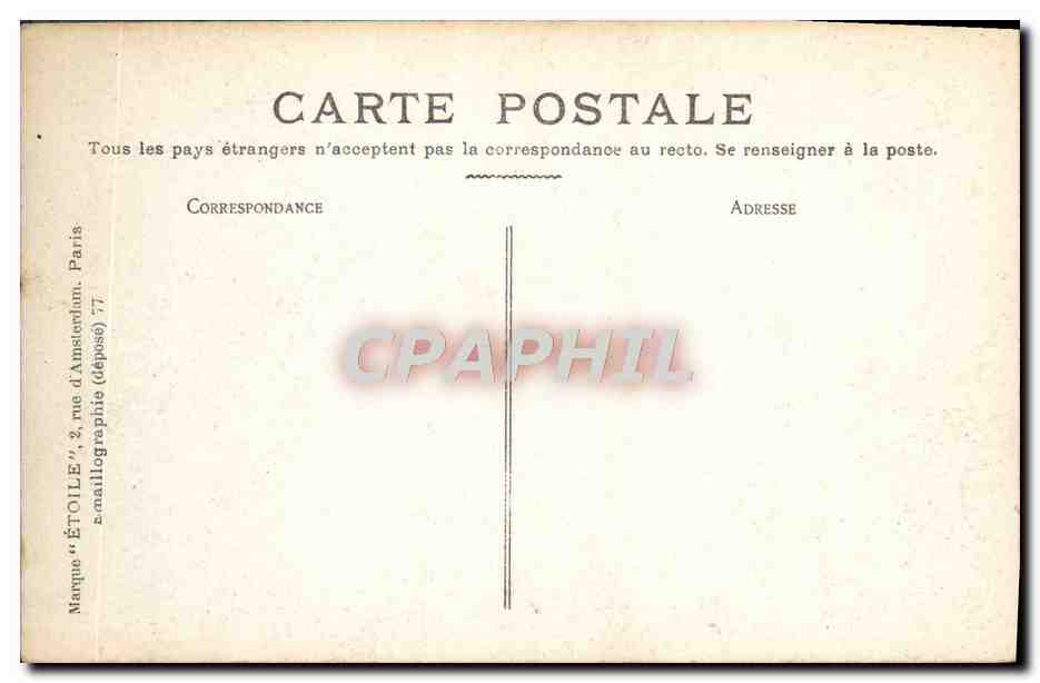 Niort - Le Donjon — éditeur 'Étoile' Paris — Verso