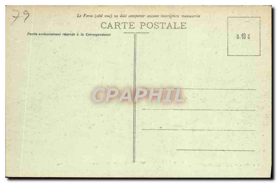 Niort (Deux-Sèvres) - La Préfecture — Alix - Moras Sr, pap-tab-journaux, n°9 — Rückseite