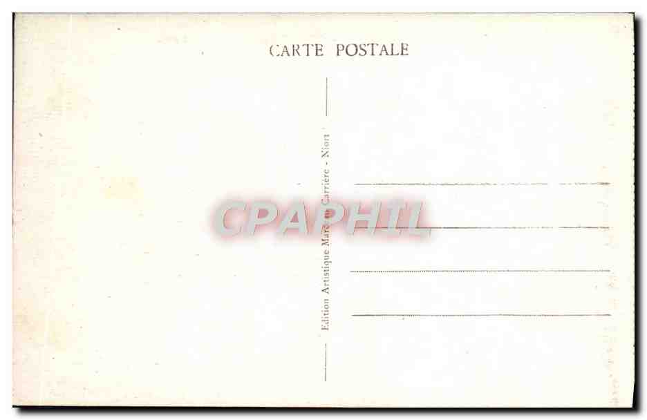 CPA Niort Vue Generale Cote Est L'Eglise St Hilaire — Rückseite