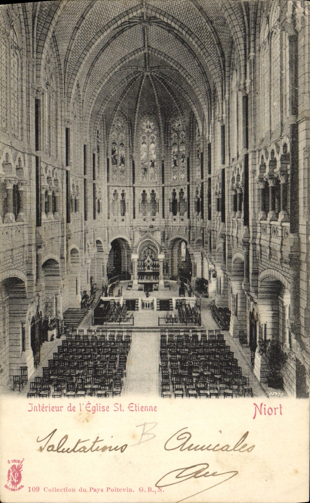CPA Interieur De l'Eglise St Etienne Niort