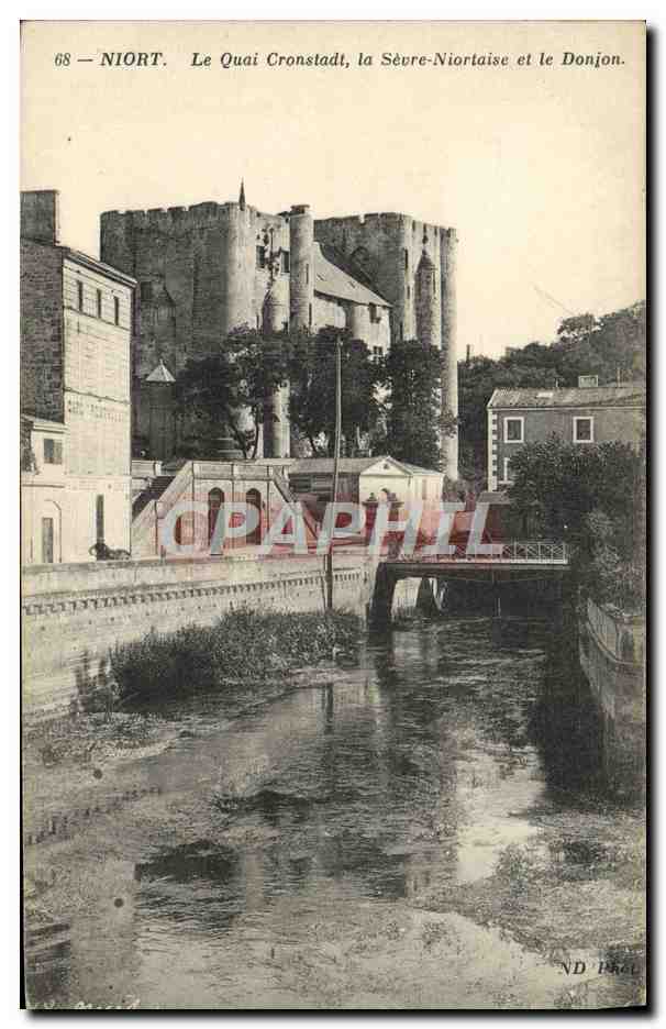 Niort — Quai Cronstadt, die Sèvre-Niortaise und der Bergfried