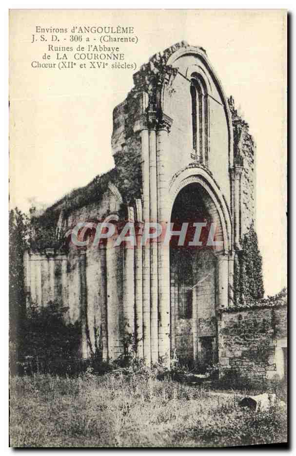 Ruines de l'Abbaye de La Couronne — Chœur (XIIe et XVIe siècles) — Environs d'Angoulême (Charente)