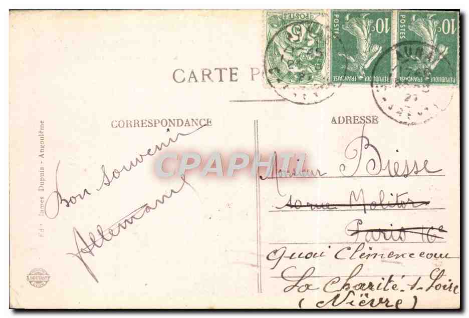 Château de La Roche-Foucauld — Angoulême — J.S.D. — n°335 — Back