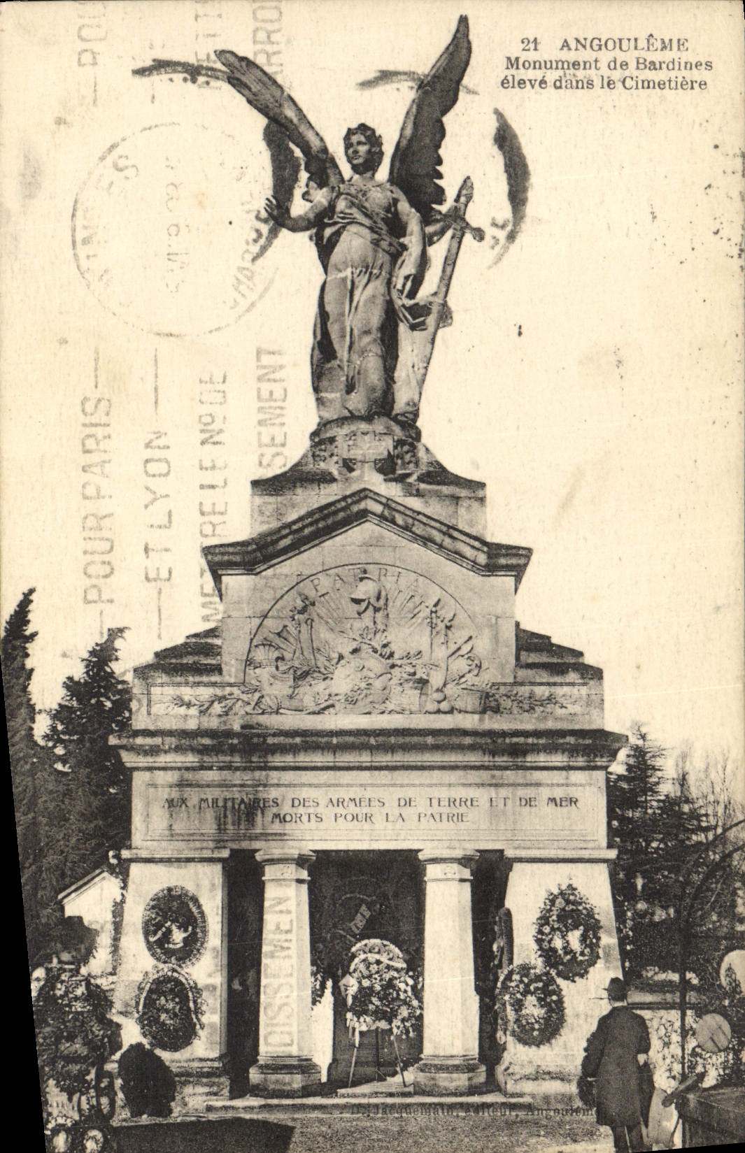 Monument aux militaires des armées de terre et de mer morts pour la patrie — Angoulême, cimetière de Bardines — éditeur anonyme, n°21