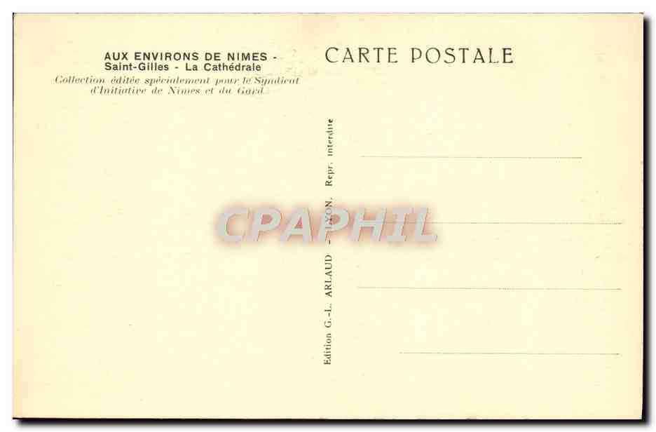 Saint-Gilles — La Cathédrale — Édition G.-L. Arlaud — Reverso