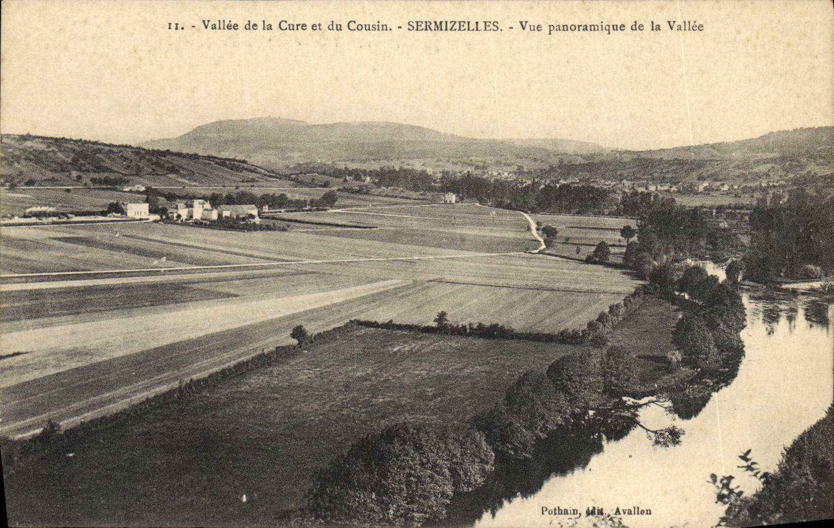 Vallée de la Cure et du Cousin — Sermizelles — Vue panoramique de la Vallée — Pothain, 684, Avallon