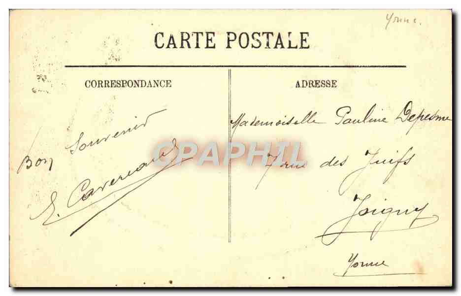 Auxerre — Vue panoramique prise sur le clocher de la cathédrale — La lanterne — Arnon-Calmus, Editeur — Auxerre — Rückseite