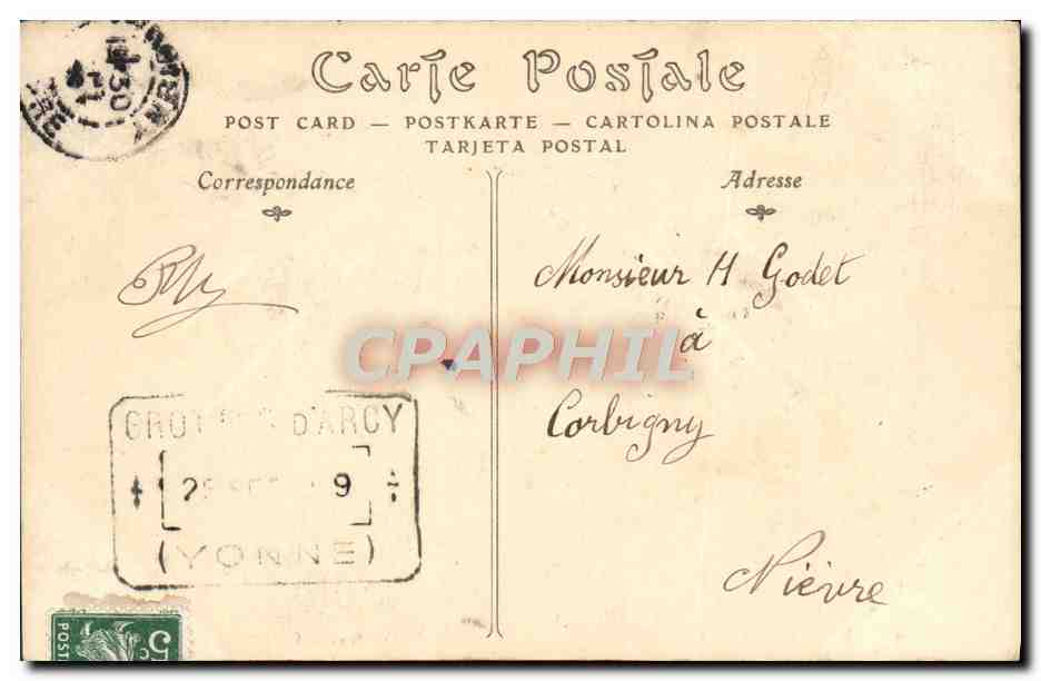 Arcy-sur-Cure — Les Grottes, le Cabinet du Prince et le Cierge Pascal — Rückseite
