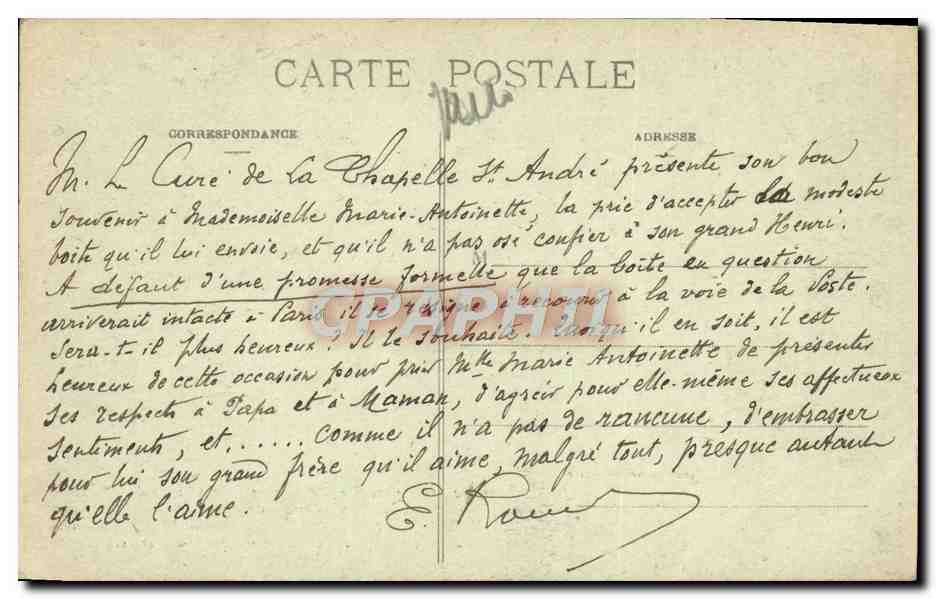 CPA Maison Mere Des Soeurs De La Charite De Nevers Infirmerie Sainte Croix ou est morte la veenrable Soeur Soubirous  — Rückseite