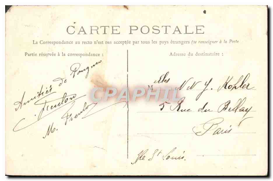 CPA Pougues Les Eaux Le Lac L'Embarcadere — Rückseite